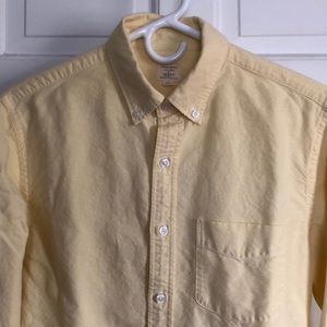 Yellow J. Crew Oxford button-up shirt